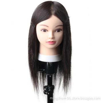 Hairdressing Mannequin Head 100% Human Hair For Hairstyles Hairdressers Curling Practice Training Head